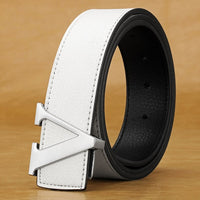 Classic "V" Belt with White Stitching