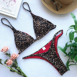 Leopard Thonged Bikini